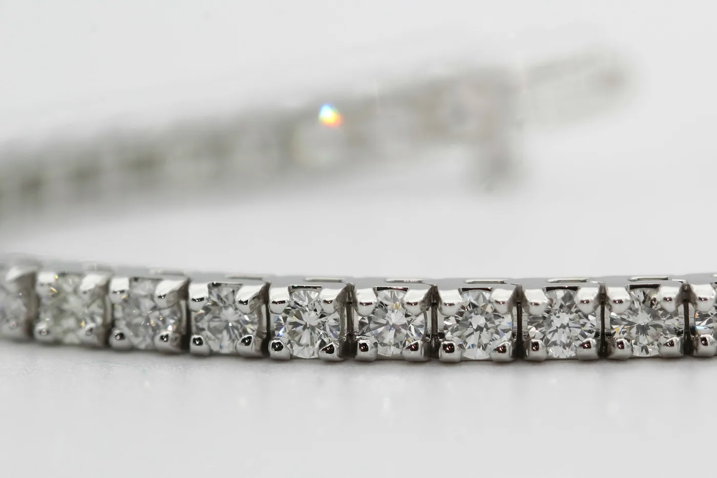 A close view of a cut diamond