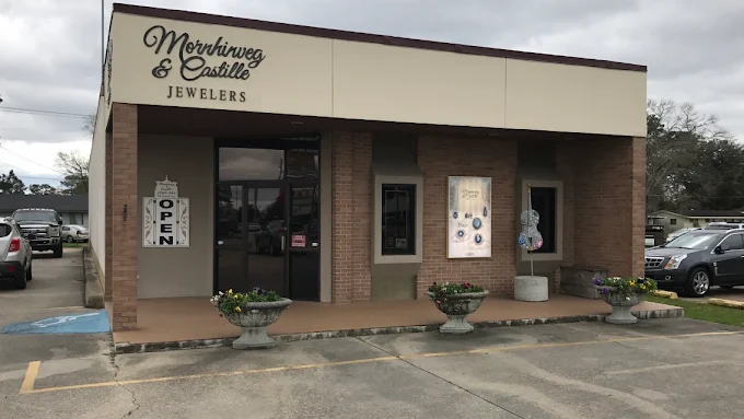 The Mornhinveg & Castille Jewelers storefront at 942 Creswell Lane in Opelousas, Louisiana